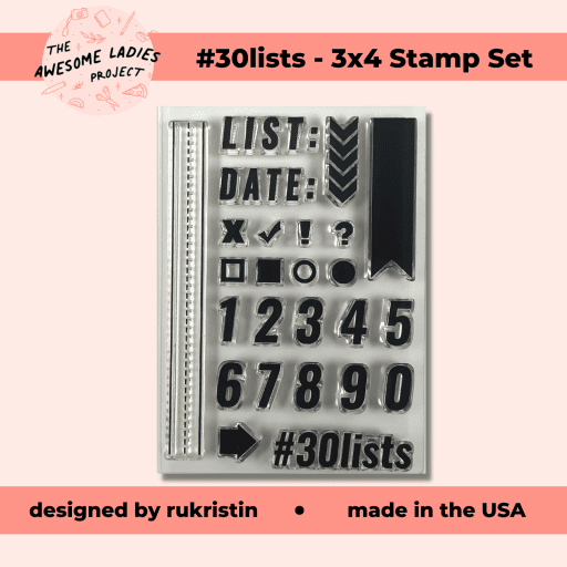 #30Lists - 3x4 Stamp Set
