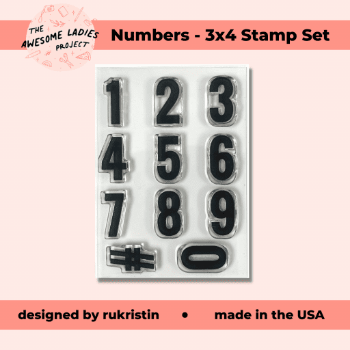 Numbers - 3x4 Stamp Set